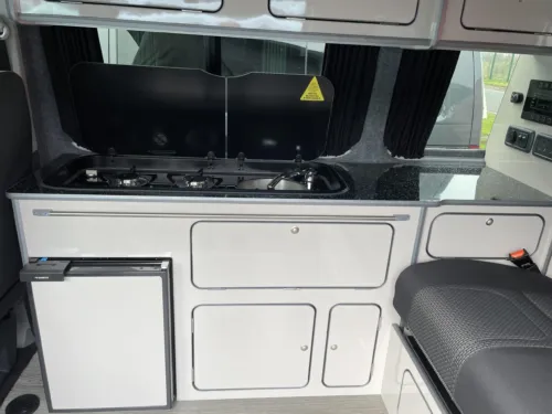 Photo 4 of 2021 71 Reg T6.1 150DSG Highline with Brand New Campervan Conversion – Cab Carpet, Heater and Solar