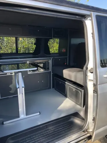 Photo 2 of 2017 17 Reg VW T6 Highline, 102PS, RIB bed, Solar Panel, Heater, Silver with Black Roof,