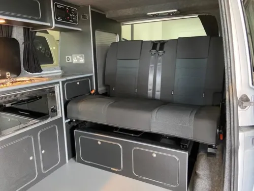 Photo 4 of 2017 17 Reg VW T6 Highline, 102PS, RIB bed, Solar Panel, Heater, Silver with Black Roof,