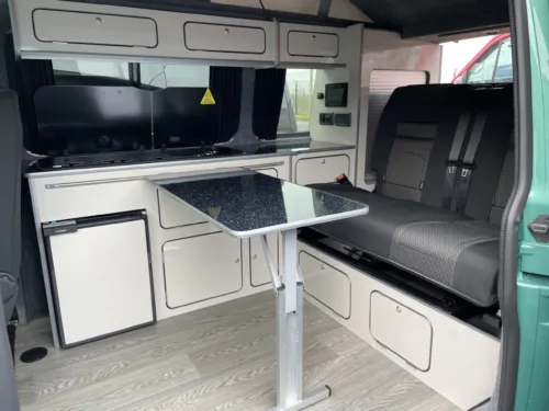 Photo 2 of 2021 71 Reg T6.1 150DSG Highline with Brand New Campervan Conversion – Cab Carpet, Heater and Solar