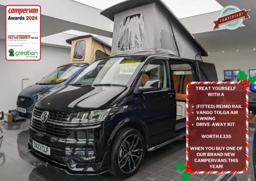 Photo of 2023 23 REG VW T6.1 HIGHLINE 110PS SWB TAILGATE – REAR CAMERA – BRAND NEW CAMPERVAN CONVERSION