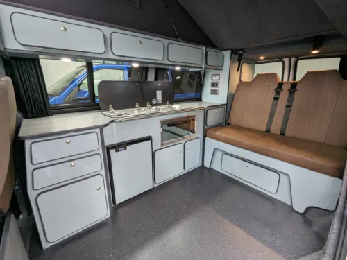Photo 5 of BRAND NEW VW T6.1 STARTLINE with BUSINESS PACK LWB 110PS BARN DOORS in CANDY WHITE & STONE BLUE
