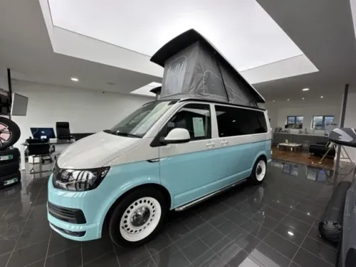 Photo 4 of 2018 18 REG VW T6 HIGHLINE 110PS SWB BARN DOORS – DIESEL HEATER SOLAR PANEL – PRE OWNED CAMPERVAN CONVERSION