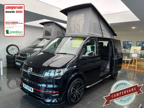 Photo of 2023 73 REG VW T6.1 HIGHLINE SWB TAILGATE, REAR CAMERA – ‘WEEKENDER’ CAMPERVAN CONVERSION – FABWORX BED
