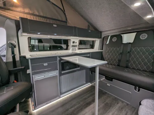 Photo 2 of 2023 73 REG VW T6.1 HIGHLINE SWB TAILGATE, REAR CAMERA – ‘WEEKENDER’ CAMPERVAN CONVERSION – FABWORX BED