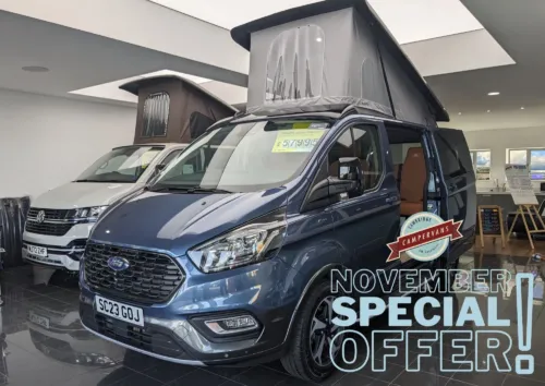 Photo 1 of 2023 23 REG FORD TRANSIT CUSTOM 300 ACTIVE 170PS AUTO TAILGATE – CAMPERVAN CONVERSION