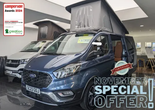 Photo of 2023 23 REG FORD TRANSIT CUSTOM 300 ACTIVE 170PS AUTO TAILGATE – CAMPERVAN CONVERSION