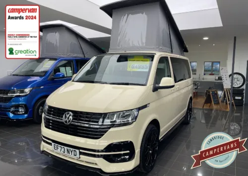 Photo of 2023 73 REG VW T6.1 150DSG HIGHLINE SWB TAILGATE – REAR CAMERA, HEATED SEATS – BRAND NEW CAMPERVAN CONVERSION