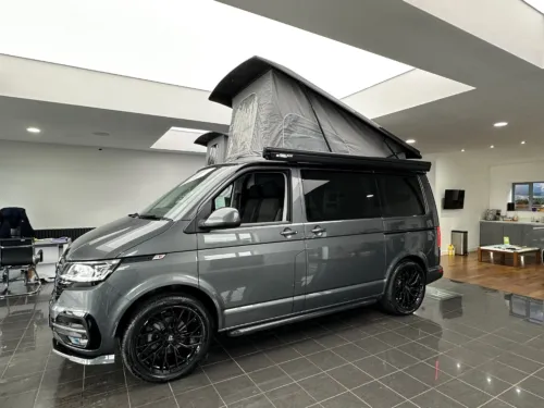 Photo 2 of 2021 71 REG VW T6.1 150DSG HIGHLINE SWB TAILGATE – LED LIGHTS, REAR CAMERA, HEATED SEATS, CARPETED CAB – CAMPERVAN CONVERSION