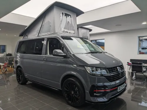 Photo 3 of 2023 73 REG T6.1 HIGHLINE 110PS, SWB, TAILGATE – REAR CAMERA, CARPETED CAB – CAMPERVAN CONVERSION
