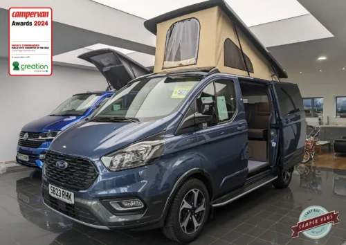 Photo of 2023 23 REG FORD TRANSIT CUSTOM 300 ACTIVE 170PS AUTOMATIC TAILGATE – REAR CAMERA, HEATED SEATS – CAMPERVAN CONVERSION