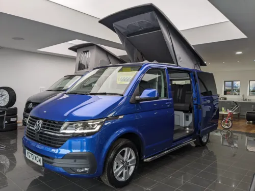 Photo 1 of 2023 73 REG VW T6.1 HIGHLINE 204DSG, SWB, 4 MOTION, T32, TAILGATE – LED LIGHTS, REAR CAMERA, DETACHABLE TOWBAR, CARPETED CAB – BRAND NEW CAMPERVAN CONVERSION