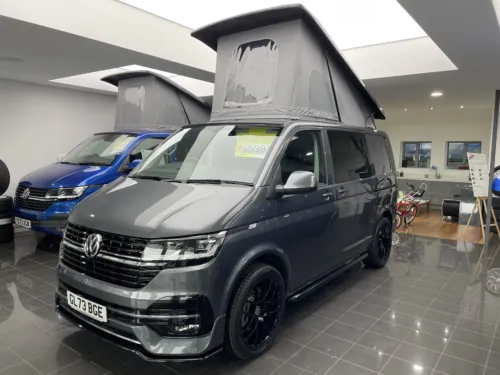 Photo 1 of 2023 73 REG VW T6.1 150DSG HIGHLINE SWB TAILGATE – T32, LED LIGHTS, REAR CAMERA, NAV MEDIA, HEATED SEATS, POWER LATCHING TWIN SLIDING DOORS – BRAND NEW MULTIVAN CONVERSION