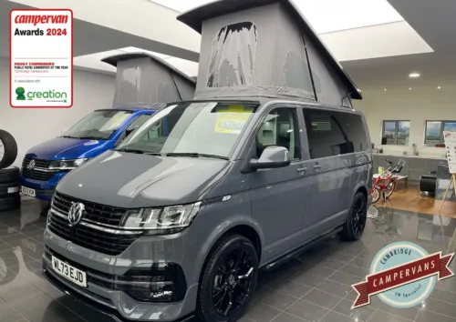Photo of 2024 73 REG VW T6.1 HIGHLINE 110PS SWB TAILGATE – CARPETED CAB – BRAND NEW CAMPERVAN CONVERSION