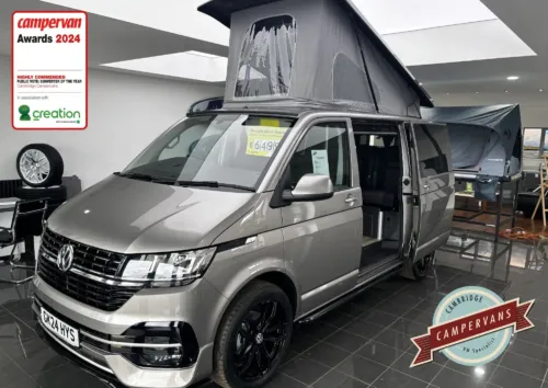 Photo of 2024 24 REG VW T6.1 HIGHLINE 150DSG SWB TAILGATE – NAV MEDIA, CARPETED CAB – BRAND NEW CAMPERVAN CONVERSION