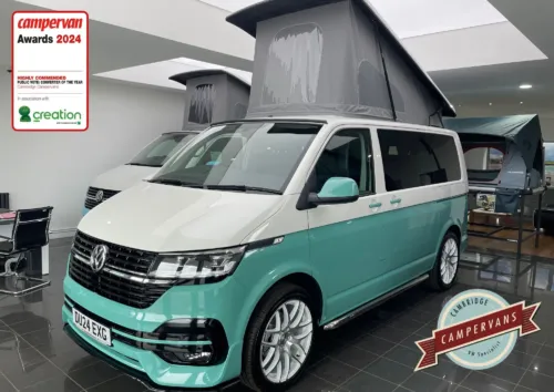 Photo of 2024 24 REG VW T6.1 150PS HIGHLINE SWB TAILGATE – REAR CAMERA, LED LIGHTS, HEATED SEATS – BRAND NEW CAMPERVAN CONVERSION