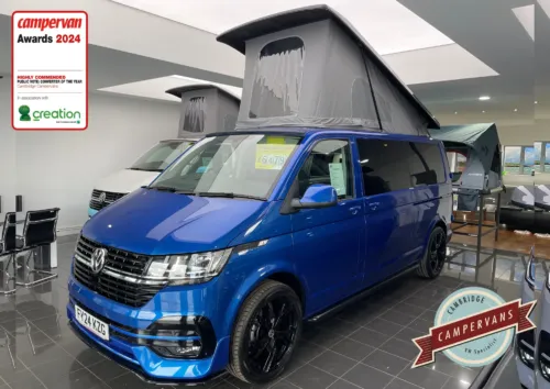 Photo of 2024 24 REG VW T6.1 150PS HIGHLINE LWB BARN DOORS – T30, REAR CAMERA – BRAND NEW CAMPERVAN CONVERSION