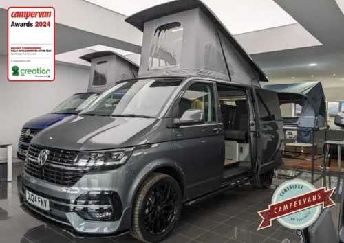 Photo of 2024 24 REG VW T6.1 150PS HIGHLINE SWB TAILGATE – T30, LED LIGHTS, REAR CAMERA, HEATED SEATS, HEATED WASHER NOZZLES – BRAND NEW CAMPERVAN CONVERSION