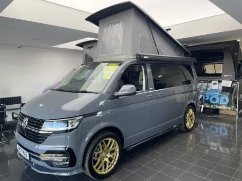 Photo 1 of 2021 71 REG VW T6.1 HIGHLINE 110PS SWB TAILGATE – LED LIGHTS, REAR CAMERA, HEATED SEATS, CARPETED CAB – CAMPERVAN CONVERSION