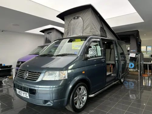 Photo 1 of 2007 07 REG VW T5 2.5L 130BHP SWB BARN DOORS – T32, AIR CONDITIONING – CAMPERVAN CONVERSION