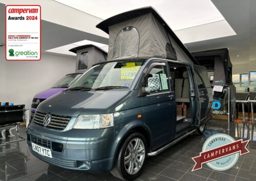Photo of 2007 07 REG VW T5 2.5L 130BHP SWB BARN DOORS – T32, AIR CONDITIONING – CAMPERVAN CONVERSION