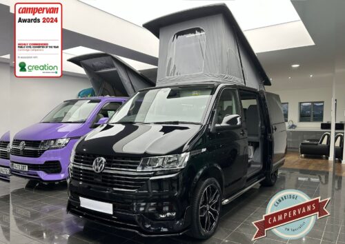 Photo of 2024 74 REG VW T6.1 HIGHLINE 150DSG SWB TAILGATE – REAR CAMERA, LED LIGHTS, HEATED SEATS – BRAND NEW CAMPERVAN CONVERSION