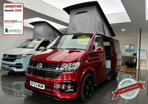Photo of 2023 23 REG VW T6.1 150DSG HIGHLINE, SWB, TAILGATE – REAR CAMERA, HEATED SEATS – CAMPERVAN CONVERSION