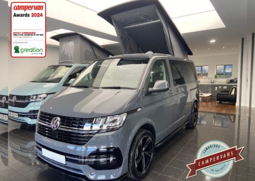Photo of 2024 74 REG VW T6.1 HIGHLINE 150PS SWB TAILGATE – REAR CAMERA, LED LIGHTS, HEATED SEATS – BRAND NEW CAMPERVAN CONVERSION