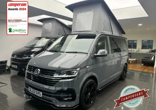 Photo of 2023 23 REG VW T6.1 150DSG HIGHLINE SWB TAILGATE – LED LIGHTS, REAR CAMERA – CAMPERVAN CONVERSION