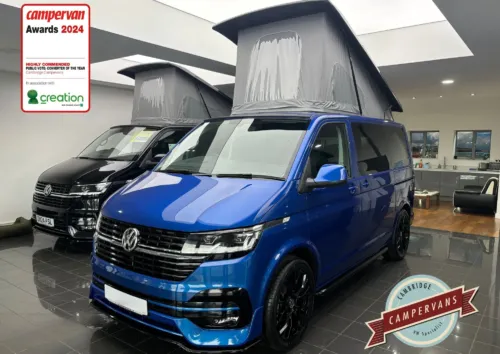 Photo of 2024 24 REG VW T6.1 HIGHLINE 150DSG SWB TAILGATE – T30, REAR CAMERA, LED LIGHTS, HEATED SEATS – BRAND NEW CAMPERVAN CONVERSION