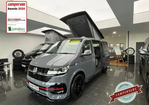 Photo of 2024 24 REG VW T6.1 110PS  HIGHLINE SWB TAILGATE – LED LIGHTS, REAR CAMERA, HEATED SEATS – BRAND NEW CAMPERVAN CONVERSION