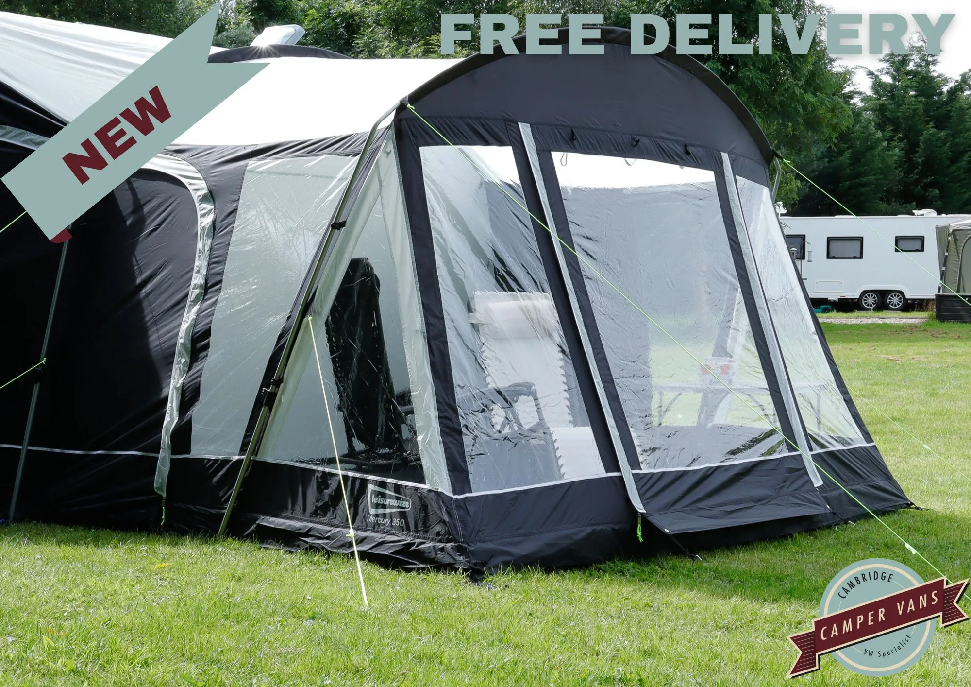 Photo of Leisurewize Mercury 350 Driveaway Campervan Awning (LOW 180-210cm)