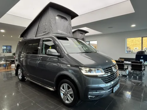 Photo 1 of 2021 71 REG VW T6.1 150DSG HIGHLINE SWB TAILGATE – LED LIGHTS, HEATED SEATS, REAR CAMERA, CARPETED CAB, MUDFLAPS – CAMPERVAN CONVERSION