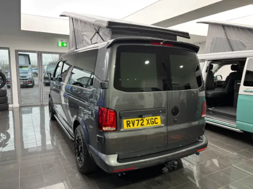 Photo 3 of 2022 72 REG VW T6.1 (T32) 150DSG HIGHLINE LWB BARN DOORS – REAR CAMERA, LED LIGHTS, HEATED SEATS, NAV MEDIA – 6 SEATER CAMPERVAN CONVERSION