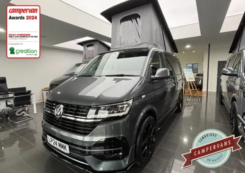 Photo of 2024 24 REG VW T6.1 110PS HIGHLINE SWB TAILGATE – REAR CAMERA, HEATED SEATS, LED LIGHTS – BRAND NEW CAMPERVAN CONVERSION
