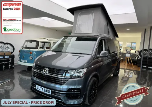 Photo of 2024 74 REG VW T6.1 110PS BUSINESS PACK LWB BARN DOORS – FRONT & REAR SENSORS, HEATED SEATS, REAR CAMERA – BRAND NEW CAMPERVAN CONVERSION