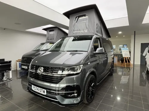 Photo 1 of 2024 74 REG VW T6.1 HIGHLINE 150DSG SWB TAILGATE – REAR CAMERA, LED LIGHTS, NAV MEDIA, HEATED SEATS – BRAND NEW CAMPERVAN CONVERSION