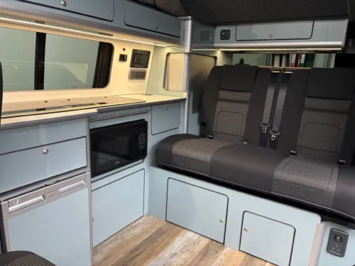 Photo 4 of 2024 74 REG VW T6.1 HIGHLINE 150DSG SWB BARN DOORS – REAR CAMERA, LED LIGHTS, NAV MEDIA, HEATED SEATS – BRAND NEW CAMPERVAN CONVERSION