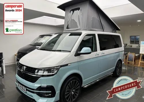 Photo of 2024 74 REG VW T6.1 HIGHLINE 150DSG SWB BARN DOORS – REAR CAMERA, LED LIGHTS, NAV MEDIA, HEATED SEATS – BRAND NEW CAMPERVAN CONVERSION
