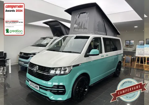 Photo of 2024 74 REG VW T6.1 110PS SWB TAILGATE – TWO TONE – BRAND NEW CAMPERVAN CONVERSION