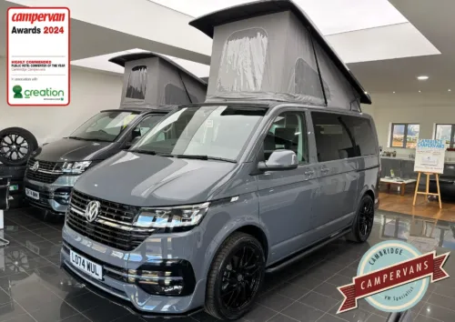 Photo of 2024 74 REG VW T6.1 110PS HIGHLINE SWB TAILGATE – REAR CAMERA, HEATED SEATS, LED LIGHTS – BRAND NEW CAMPERVAN CONVERSION