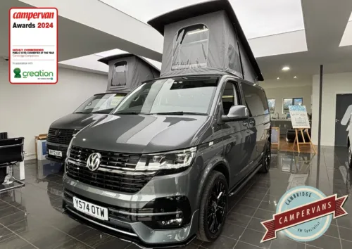 Photo of 2024 74 REG VW T6.1 HIGHLINE 150DSG SWB TAILGATE – REAR CAMERA, LED LIGHTS, NAV MEDIA, HEATED SEATS – BRAND NEW CAMPERVAN CONVERSION