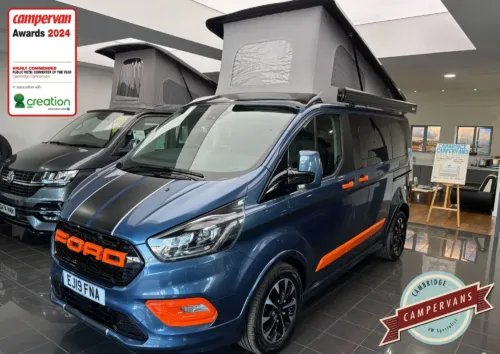 Photo of 2019 19 REG FORD TRANSIT TOURNEO CUSTOM 310 SPORT, TAILGATE – REAR CAMERA, LED LIGHTS, NAV – CAMPERVAN CONVERSION