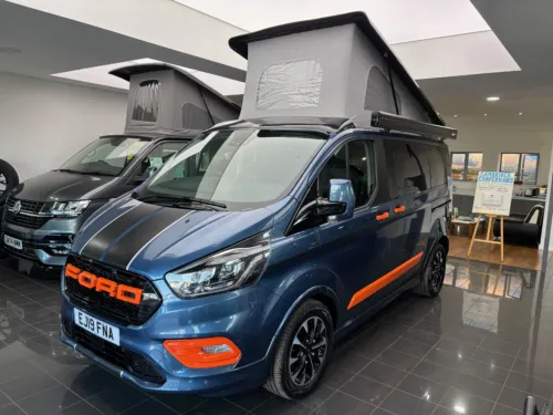 Photo 1 of 2019 19 REG FORD TRANSIT TOURNEO CUSTOM 310 SPORT, TAILGATE – REAR CAMERA, LED LIGHTS, NAV – CAMPERVAN CONVERSION