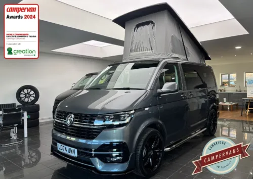 Photo of 2024 74 REG VW T6.1 110PS HIGHLINE SWB TAILGATE – REAR CAMERA, HEATED SEATS, LED LIGHTS – BRAND NEW CAMPERVAN CONVERSION