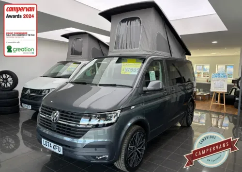 Photo of 2024 74 REG VW T6.1 110PS HIGHLINE, SWB, TAILGATE – REAR CAMERA, HEATED SEATS, LED LIGHTS – BRAND NEW CAMPERVAN CONVERSION