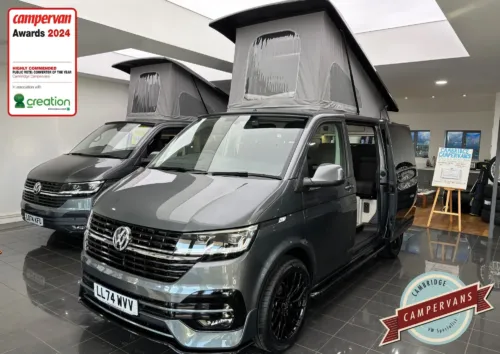 Photo of 2024 74 REG VW T6.1 110PS HIGHLINE SWB TAILGATE – REAR CAMERA, HEATED SEATS, LED LIGHTS – BRAND NEW CAMPERVAN CONVERSION