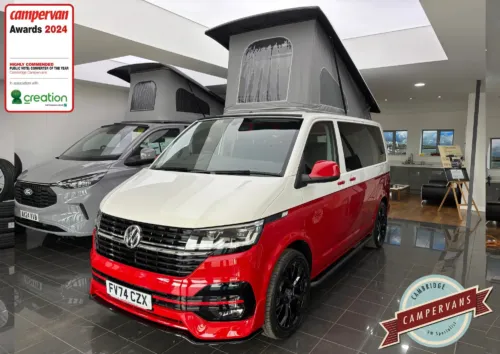 Photo of 2024 74 REG VW T6.1 110PS HIGHLINE SWB TAILGATE – REAR CAMERA, HEATED SEATS, LED LIGHTS – BRAND NEW CAMPERVAN CONVERSION