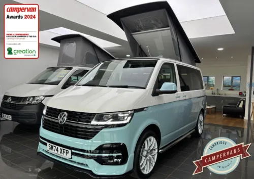 Photo 1 of 2024 74 REG VW T6.1 150DSG HIGHLINE SWB TAILGATE – REAR CAMERA, HEATED SEATS, LED LIGHTS, CARPETED CAB – BRAND NEW CAMPERVAN CONVERSION