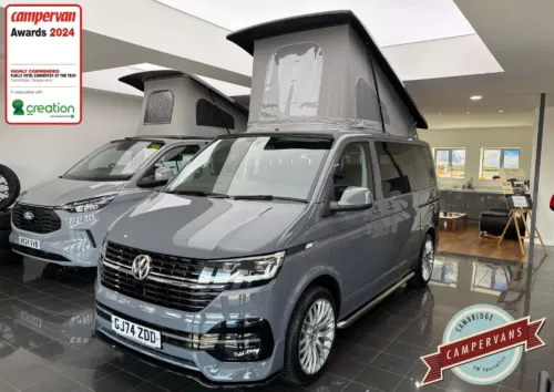 Photo of 2024 74 REG VW T6.1 110PS HIGHLINE SWB TAILGATE – REAR CAMERA, HEATED SEATS, LED LIGHTS – BRAND NEW CAMPERVAN CONVERSION